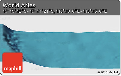 Satellite Panoramic Map of the Area around 15° 58' 32" S, 146° 16' 30" E