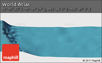 Satellite Panoramic Map of the Area around 15° 58' 32" S, 146° 16' 30" E
