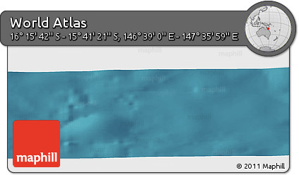 Satellite Panoramic Map of the Area around 15° 58' 32" S, 147° 7' 30" E