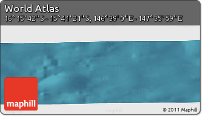 Satellite Panoramic Map of the Area around 15° 58' 32" S, 147° 7' 30" E