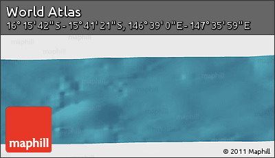 Satellite Panoramic Map of the Area around 15° 58' 32" S, 147° 7' 30" E