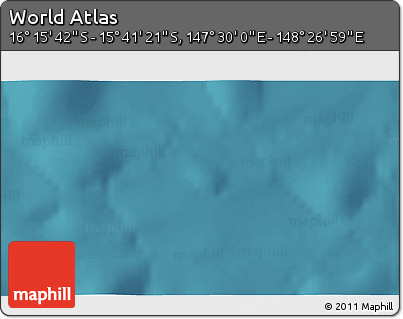 Satellite 3D Map of the Area around 15° 58' 32" S, 147° 58' 29" E