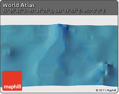 Satellite 3D Map of the Area around 15° 58' 32" S, 149° 40' 30" E