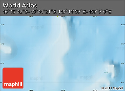 Physical Map of the Area around 15° 58' 32" S, 149° 40' 30" E