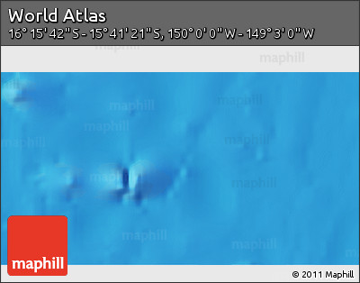 Physical 3D Map of the Area around 15° 58' 32" S, 149° 31' 30" W