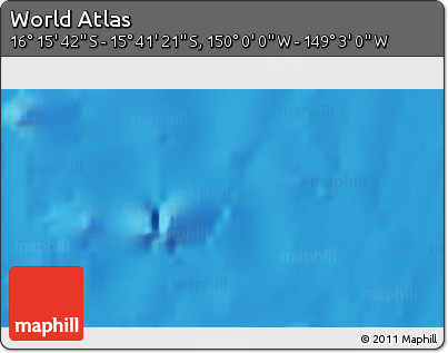 Physical 3D Map of the Area around 15° 58' 32" S, 149° 31' 30" W