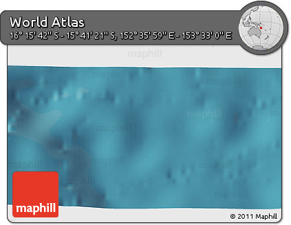 Satellite 3D Map of the Area around 15° 58' 32" S, 153° 4' 29" E