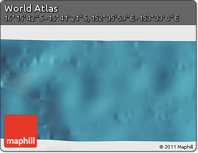 Satellite 3D Map of the Area around 15° 58' 32" S, 153° 4' 29" E