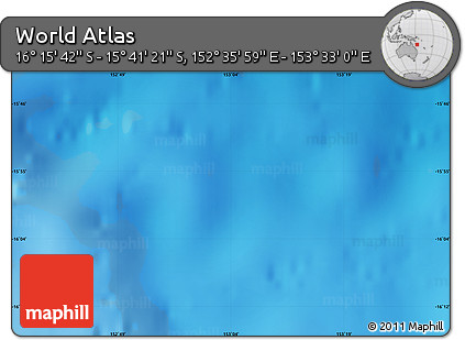 Physical Map of the Area around 15° 58' 32" S, 153° 4' 29" E