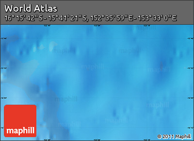 Physical Map of the Area around 15° 58' 32" S, 153° 4' 29" E