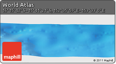 Physical Panoramic Map of the Area around 15° 58' 32" S, 153° 4' 29" E