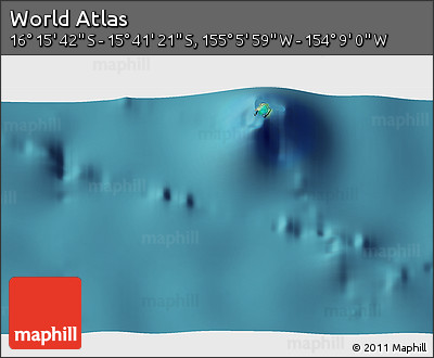Satellite 3D Map of the Area around 15° 58' 32" S, 154° 37' 30" W