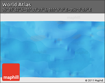 Political 3D Map of the Area around 15° 58' 32" S, 155° 37' 30" E