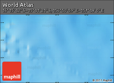 Physical Map of the Area around 15° 58' 32" S, 157° 19' 29" E