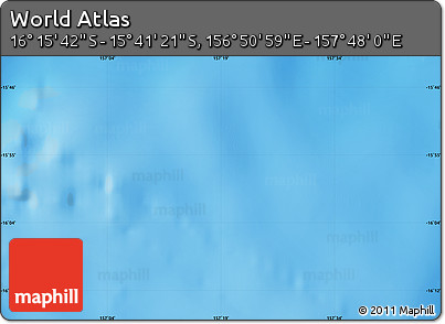 Physical Map of the Area around 15° 58' 32" S, 157° 19' 29" E