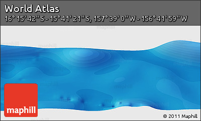 Political Panoramic Map of the Area around 15° 58' 32" S, 157° 10' 30" W