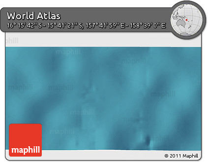Satellite 3D Map of the Area around 15° 58' 32" S, 158° 10' 30" E