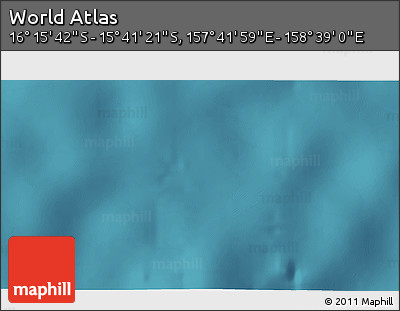 Satellite 3D Map of the Area around 15° 58' 32" S, 158° 10' 30" E