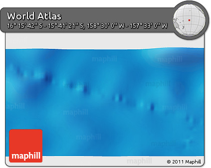 Physical 3D Map of the Area around 15° 58' 32" S, 158° 1' 30" W