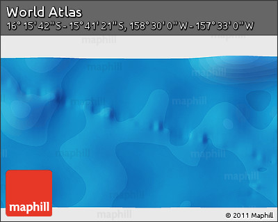 Political 3D Map of the Area around 15° 58' 32" S, 158° 1' 30" W