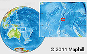 Physical Location Map of the area around 15° 58' 32" S, 159° 52' 30" E
