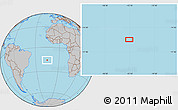 Gray Location Map of the area around 15° 58' 32" S, 15° 13' 29" W
