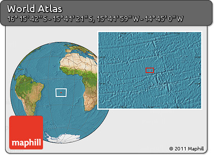 Satellite Location Map of the Area around 15° 58' 32" S, 15° 13' 29" W