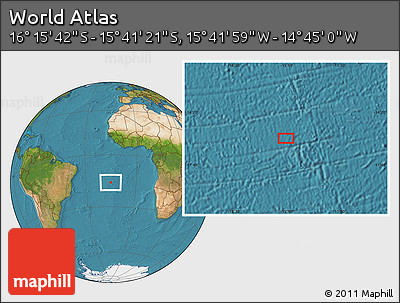 Satellite Location Map of the Area around 15° 58' 32" S, 15° 13' 29" W