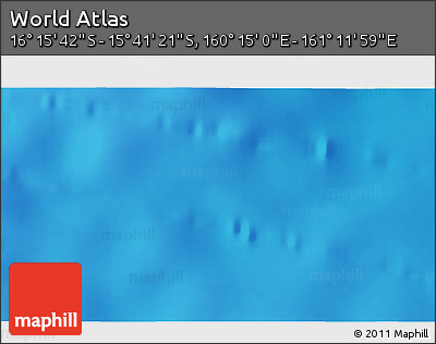 Physical 3D Map of the Area around 15° 58' 32" S, 160° 43' 29" E