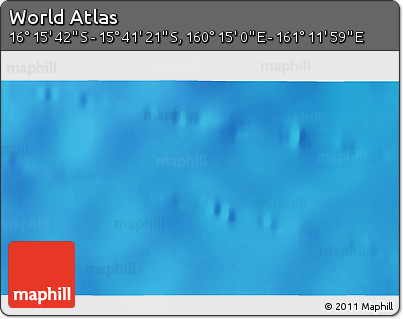 Physical 3D Map of the Area around 15° 58' 32" S, 160° 43' 29" E