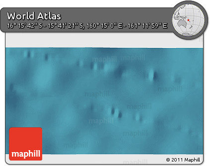 Satellite 3D Map of the Area around 15° 58' 32" S, 160° 43' 29" E