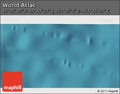 Satellite 3D Map of the Area around 15° 58' 32" S, 160° 43' 29" E