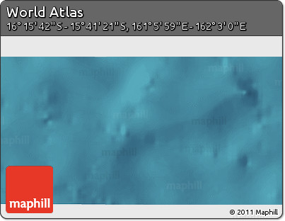 Satellite 3D Map of the Area around 15° 58' 32" S, 161° 34' 29" E