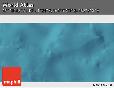 Satellite 3D Map of the Area around 15° 58' 32" S, 161° 34' 29" E