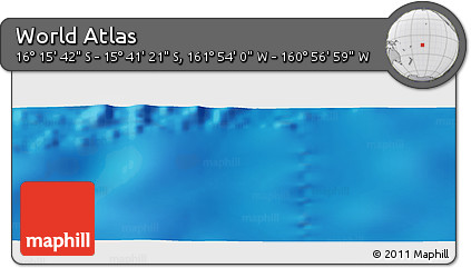 Physical Panoramic Map of the Area around 15° 58' 32" S, 161° 25' 30" W