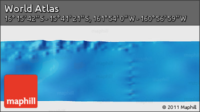 Physical Panoramic Map of the Area around 15° 58' 32" S, 161° 25' 30" W