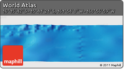 Physical Panoramic Map of the Area around 15° 58' 32" S, 161° 25' 30" W