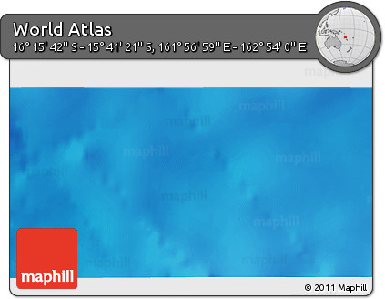 Shaded Relief 3D Map of the Area around 15° 58' 32" S, 162° 25' 30" E