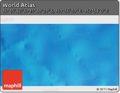 Shaded Relief 3D Map of the Area around 15° 58' 32" S, 162° 25' 30" E
