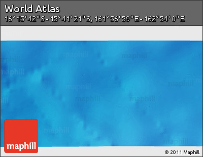 Shaded Relief 3D Map of the Area around 15° 58' 32" S, 162° 25' 30" E