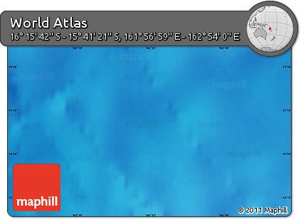 Physical Map of the Area around 15° 58' 32" S, 162° 25' 30" E