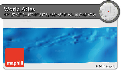 Physical Panoramic Map of the Area around 15° 58' 32" S, 162° 16' 30" W