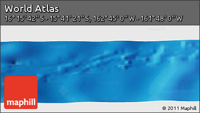 Physical Panoramic Map of the Area around 15° 58' 32" S, 162° 16' 30" W