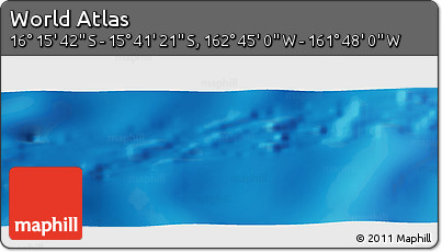 Physical Panoramic Map of the Area around 15° 58' 32" S, 162° 16' 30" W