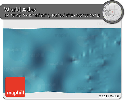 Satellite 3D Map of the Area around 15° 58' 32" S, 164° 58' 29" E