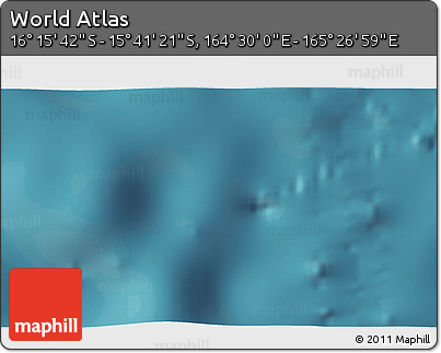 Satellite 3D Map of the Area around 15° 58' 32" S, 164° 58' 29" E