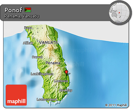 Physical 3D Map of Ponof