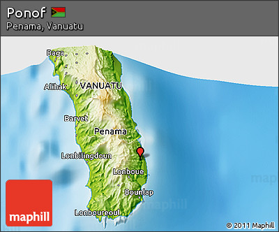 Physical 3D Map of Ponof