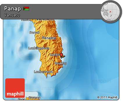 Political 3D Map of Panap