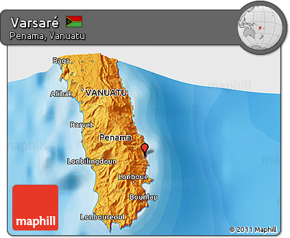 Political 3D Map of Varsaré